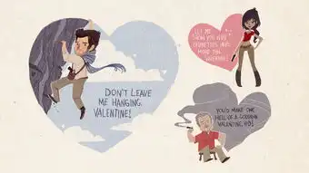 情人节搞怪游戏主题贺卡
