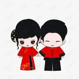 卡通中国风新郎新娘素材图片免费下载高清png千库网图片编号9095279
