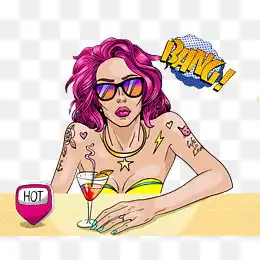 免费下载喝酒的美女图片大全千库网png
