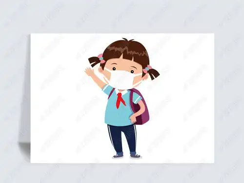 2020年戴口罩卡通人物图片素材预防新型冠状病毒png透明免抠图下载
