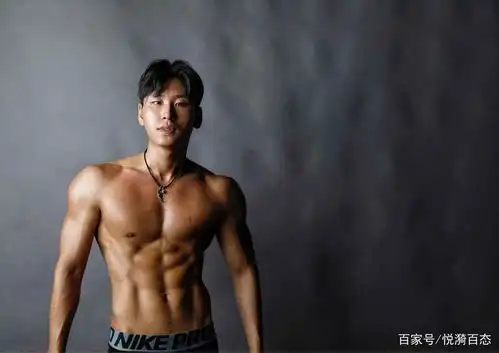 虎背蜂腰的一枚质感肌肉男,八块腹肌就像是搓衣板
