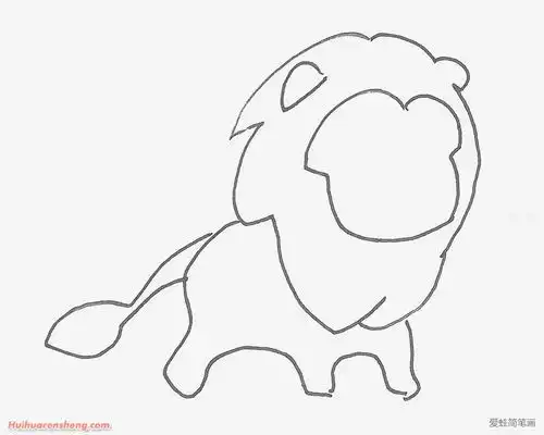 狮子简笔画
