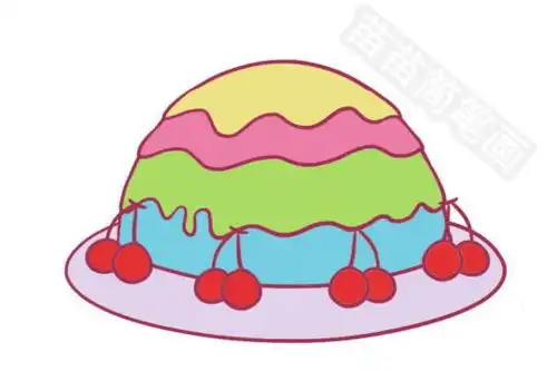 生日蛋糕简笔画怎么画图片大全
