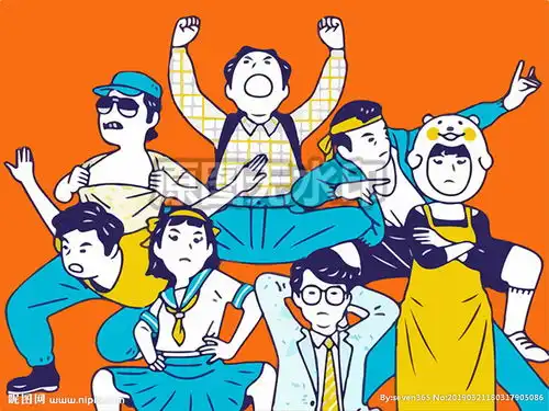 年轻娱乐抖音跳舞蹈运动搞怪插图图片
