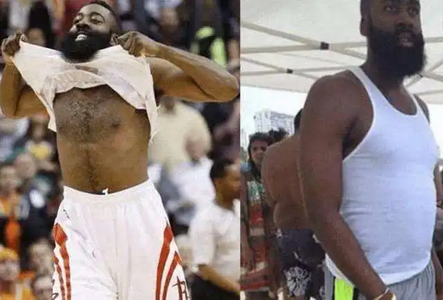 没有腹肌nba照打不误5位没有腹肌的巨星,哈登上榜
