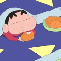 蜡笔小新吃货图片蜡笔小新吃零食吃面表情包图片
