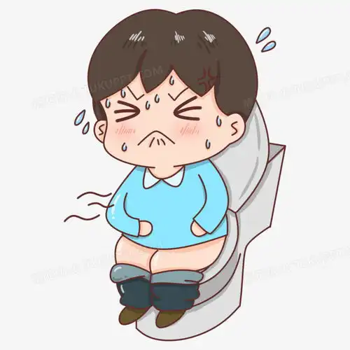卡通手绘男生便秘难受元素png图片素材下载手绘png熊猫办公
