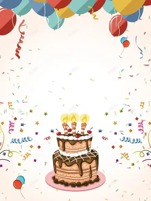 卡通矢量气球蛋糕生日派对背景过生日背景设计图片免费下载页面网页平面电商创意素材生日派对素材
