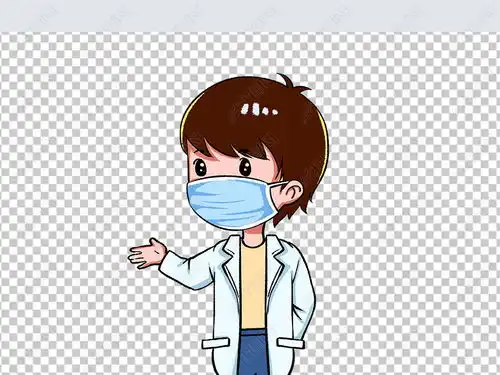 卡通儿童戴口罩插画图片素材下载

