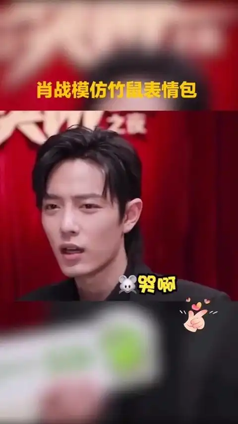 肖战现场模仿竹鼠表情包,完全没有偶像包袱,网友比竹鼠都可爱
