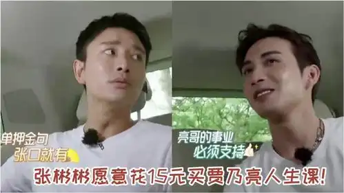 张彬彬愿意花15元买贾乃亮人生课,亮哥这总结绝了综艺搞笑合集
