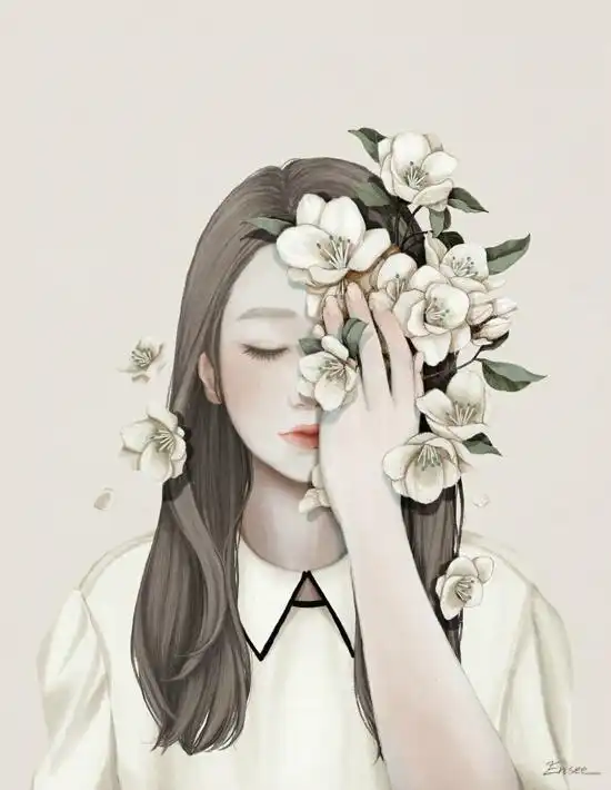 微丧qq女头说说配图
