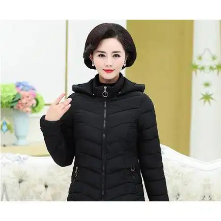 yy中老年妈妈装女式外套加厚羽绒棉韩版修身时尚短款秋冬大码棉衣图片大全邮乐官方网站
