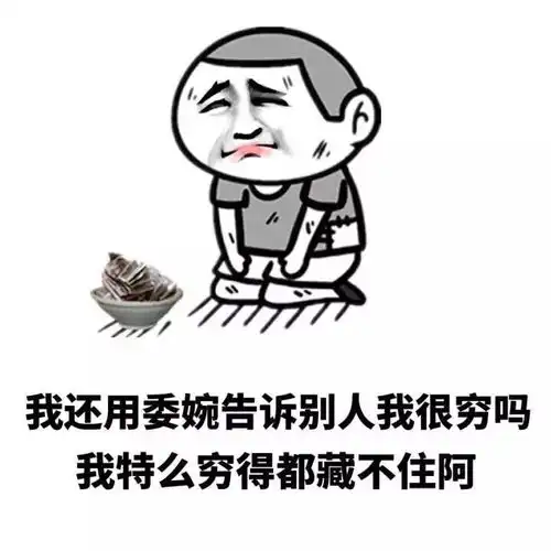 搞笑表情包这穷,很藏不住
