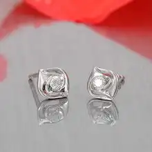 珂兰钻石18k白金10.2分0.102ct钻石耳钉魅姬kldw007455001375a