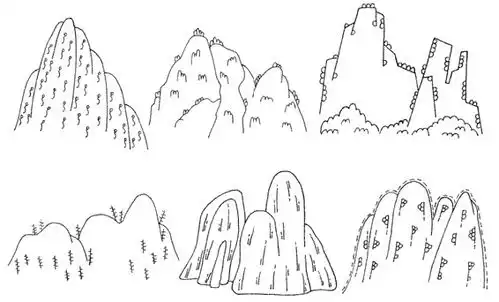 山怎么画简笔画图解
