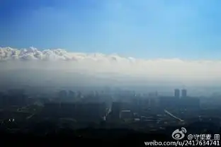 高空航拍雾霾蓝天相隔一线画面震撼
