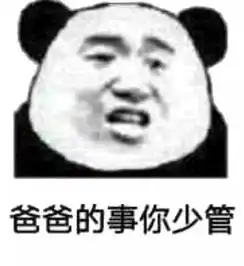 熊猫头斗图表情包爸爸的事,你少管

