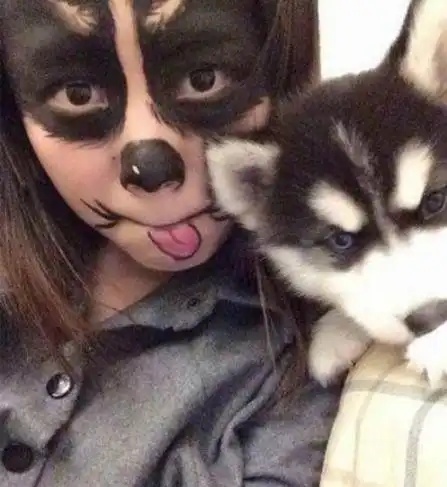 搞笑gif小妹妹化上这个妆,真的很可爱
