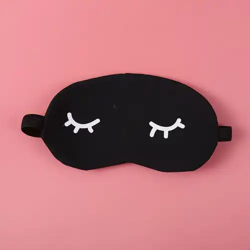少女心可爱搞怪文字个性睡眠眼罩女男遮光透气棉冰袋冰敷热敷睡觉
