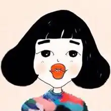 短发姑娘噘嘴笑
