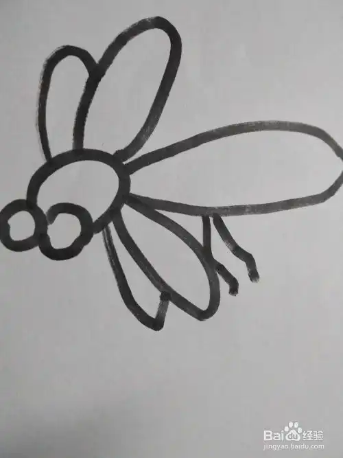 生动的蚊子的简笔画怎么画
