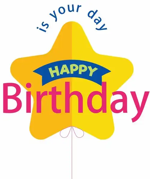 生日快乐艺术字中英文图片素材礼物帽子蛋糕png免抠位图ps素材生日素材
