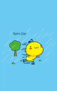 油爆叽丁下雨天手机壁纸
