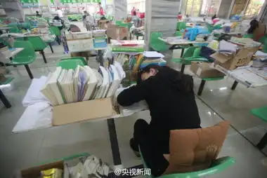 山东济南某高校考研学生在食堂复习
