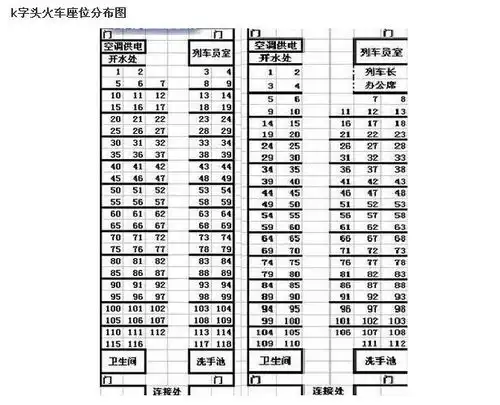 k105811车厢哪些座位是靠窗的
