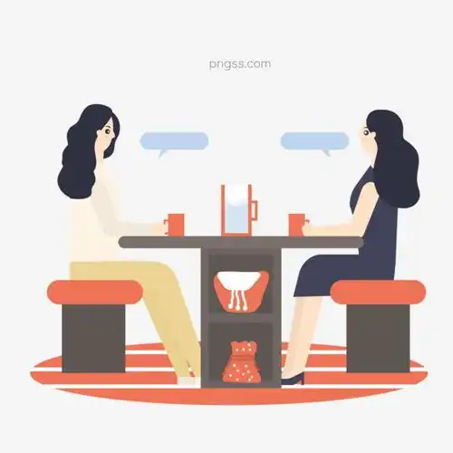 卡通插画约会的女人图片大小2000x2000px图片尺寸84.87kb来自png搜索网pngss.com免费免扣png素材下载包对话赴约交流卡通手绘两个女人免抠图矢量图相约饮料桌子坐着
