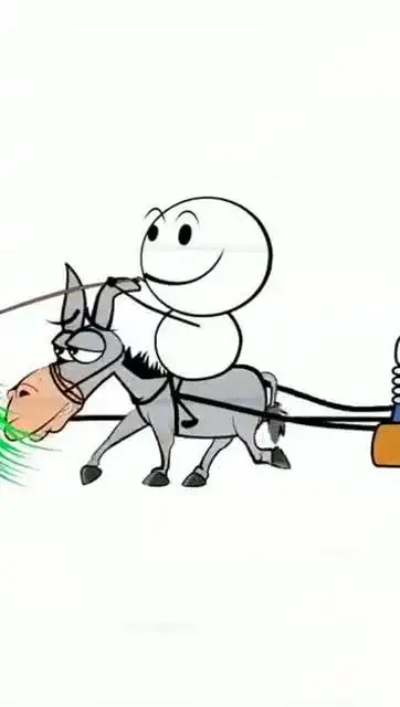 爆笑铅笔动画,汽车坏在了路上,铅笔人却赶来了一头驴救场
