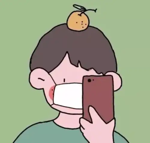 抖音超火的口罩情侣头像,单身人士非常羡慕
