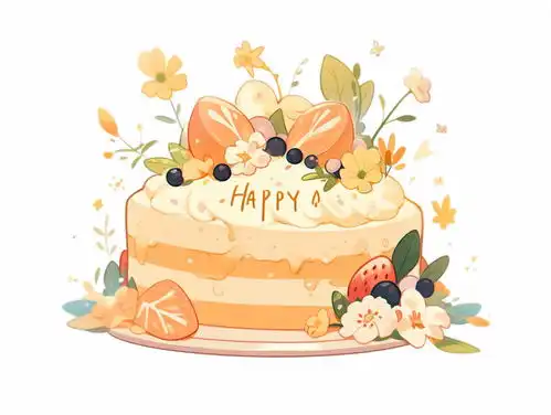 生日蛋糕卡通漫画9烘焙蛋糕甜品漫画
