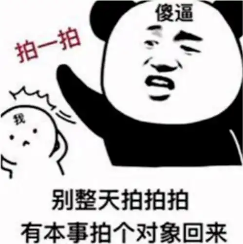 熊猫头表情包拍我就要做我老婆
