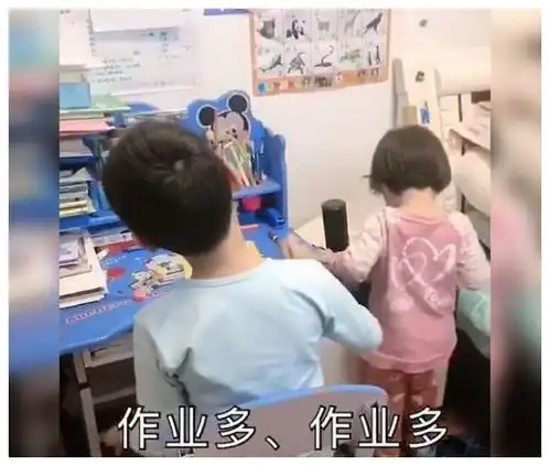 超搞笑小男孩带着自家妹妹唱歌抱怨作业多走红,网友机灵鬼