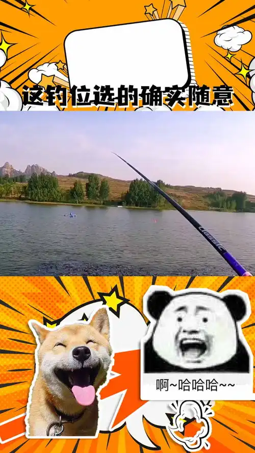 这钓位选的确实随意钓鱼搞笑神评即是标题百万视友赐神评
