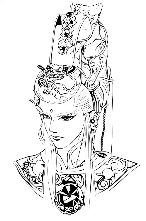 适合零基础练习的古风线稿,古风线稿美图分享

