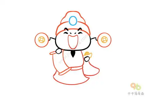 q版财神爷简笔画
