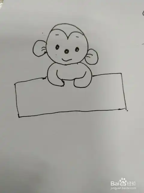 吃饭的小猴子简笔画怎么画,卡通猴子简笔画画法
