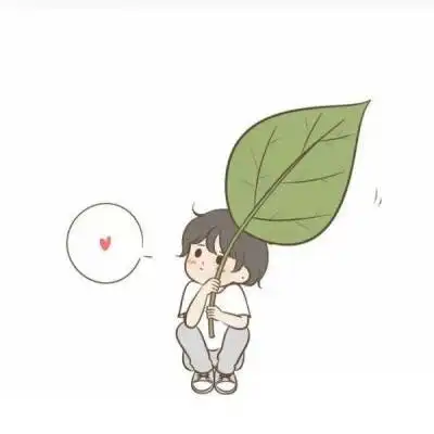 白底简约手绘cp头像可爱搞笑简笔画情侣头像一对
