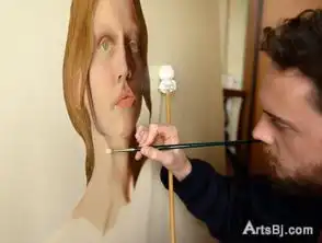 画家创作超写实美女油画逼真似照片,密集恐惧症慎入