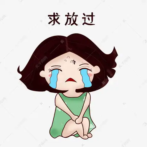 卡通手绘可爱女孩打蚊子求放过素材图片免费下载千库网

