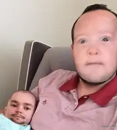 爸爸与儿子换脸照爆红感觉好惊悚看完整个人不好了
