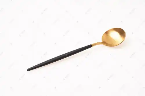 厨房工具餐具金色勺子高清摄影大图千库网
