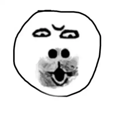 可爱搞怪头像简笔画丑萌熊猫人头像
