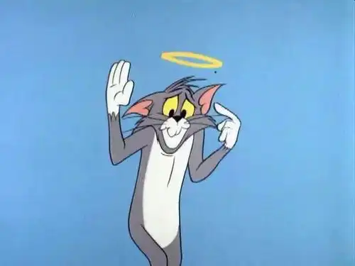 猫和老鼠tom猫头上有个光环的图片,其他高清图片也行
