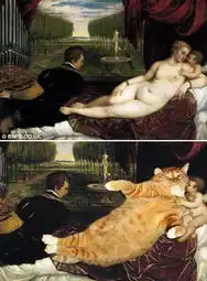 当肥猫闯进世界名画
