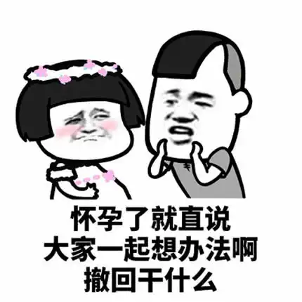 表情表情包怀孕了就直接说,大家一起想办法啊,撤回干什么表情
