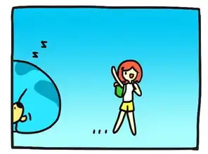 恶搞漫画一只变成和房子一样大的猫咪
